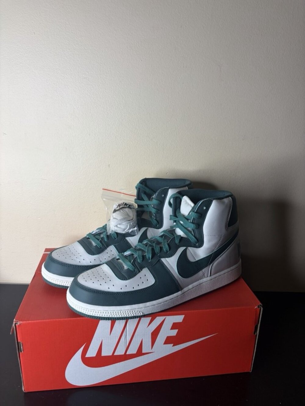 Nike Terminator High “Noble Green” Size-13 White Men’s (FD0650 100) New